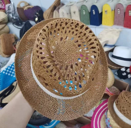 Дышащая бумажная полая летняя шляпа