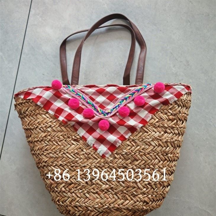 Real Straw Basket Beach Tote Bags