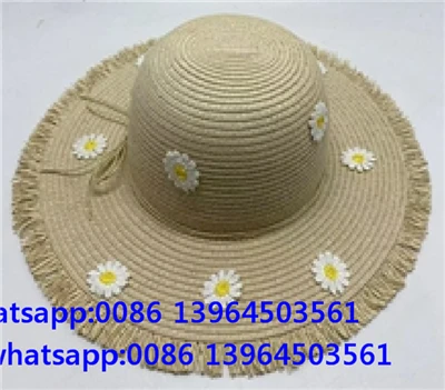 Соломенная шляпа Tassal Baby Girl Flower на лето