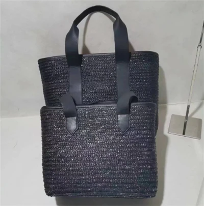 Черная женская сумка из пшеничной ткани, один комплект