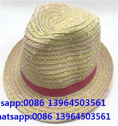Красочная соломенная бумага Fedora Sun Hat