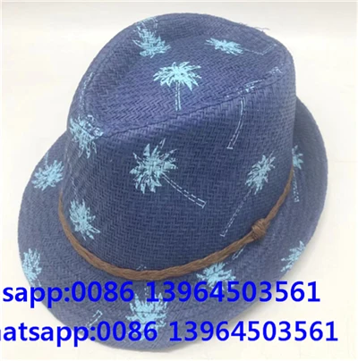 Синяя соломенная ковбойская шляпа