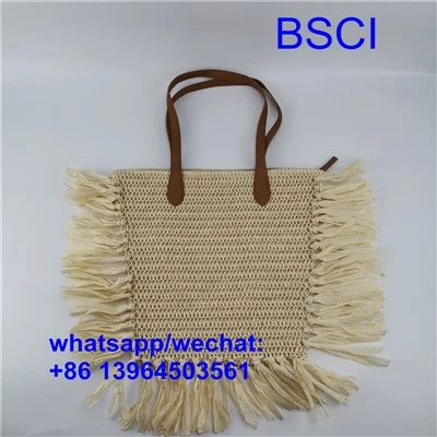 Летние соломенные пляжные сумки